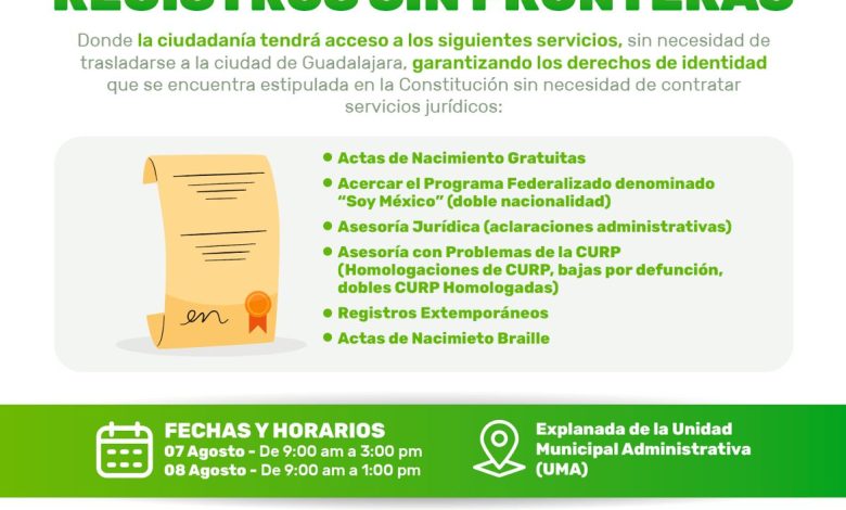 Llega “Registro sin Fronteras” a Vallarta con servicios de registro civil al alcance de todos