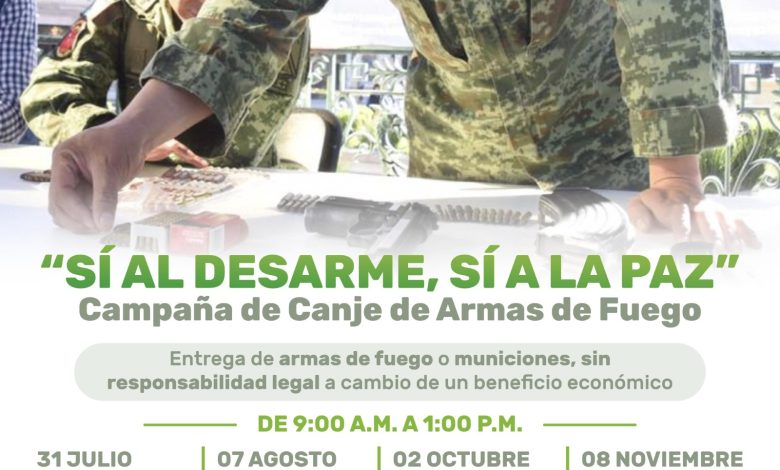 “Sí al desarme, sí a la paz”