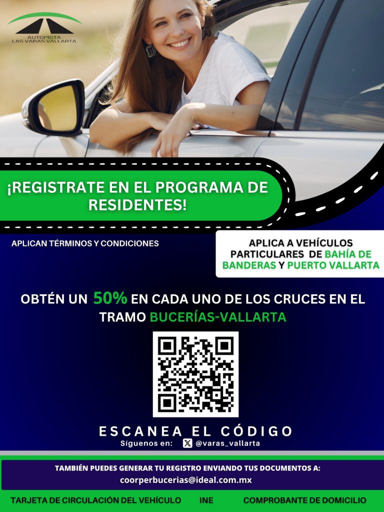 tarifa preferencial para locales en autopista Vallarta-Bucerías: